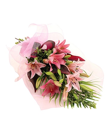 Gift Bouquet - Lilies with rich green foliage Flower Arrangement
