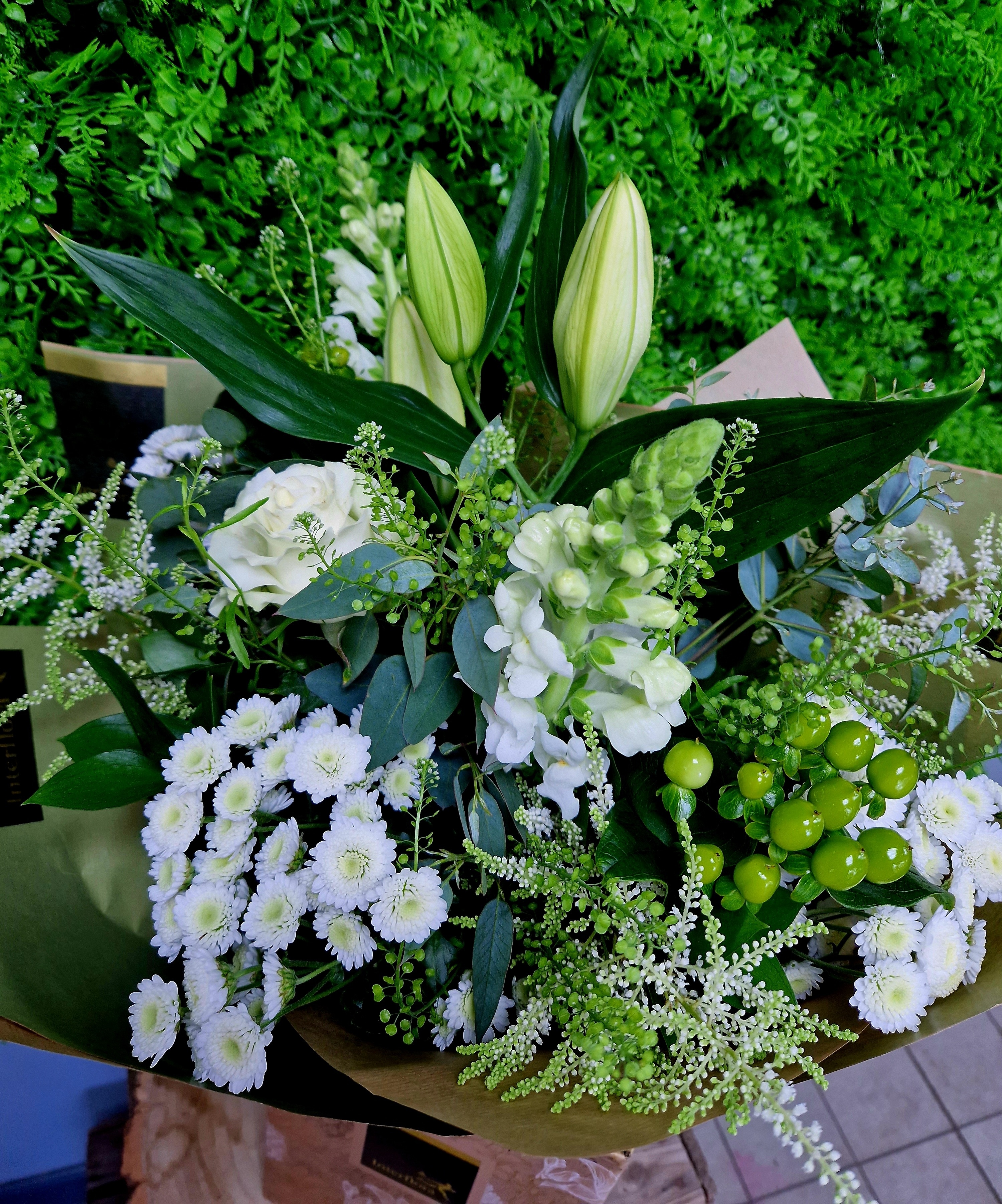 Neutral florist choice hand tied bouquet Flower Arrangement