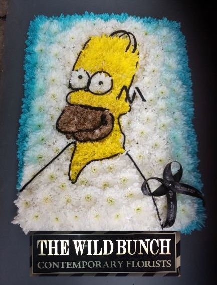 Homer Simpson funeral Flower Tribute