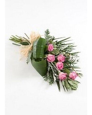 Tied Sheaf 6 Roses Flower Arrangement