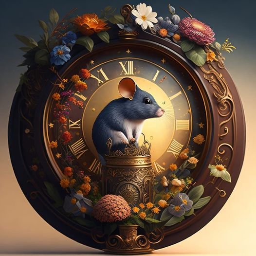 Mouse on Clock face