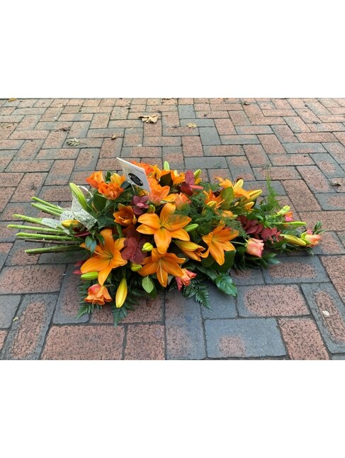 Rose and Lily Spray Funeral Arrangement