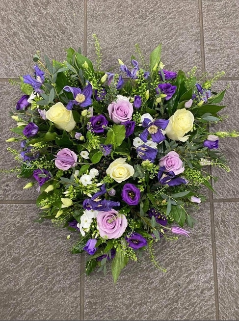 Country Garden Heart Flower Arrangement