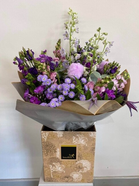 Purple Rain Flower Arrangement